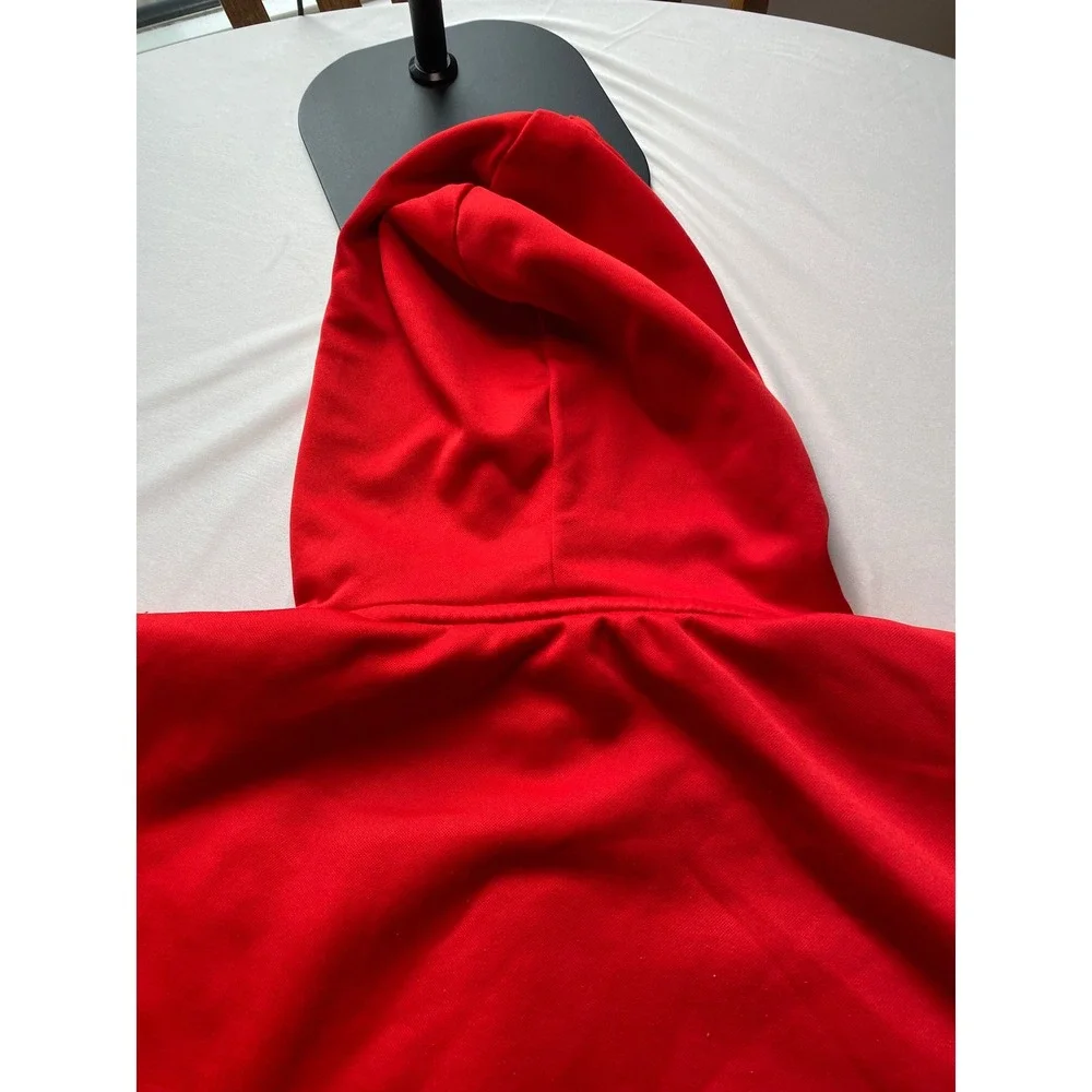 Adidas Detroit Red Wings NHL Hoodie Mens Large Red Fleece Sweatshirt 7676F012